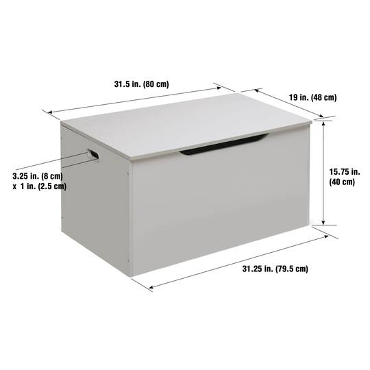 Badger Basket White Flat Bench Top Toy & Storage Box